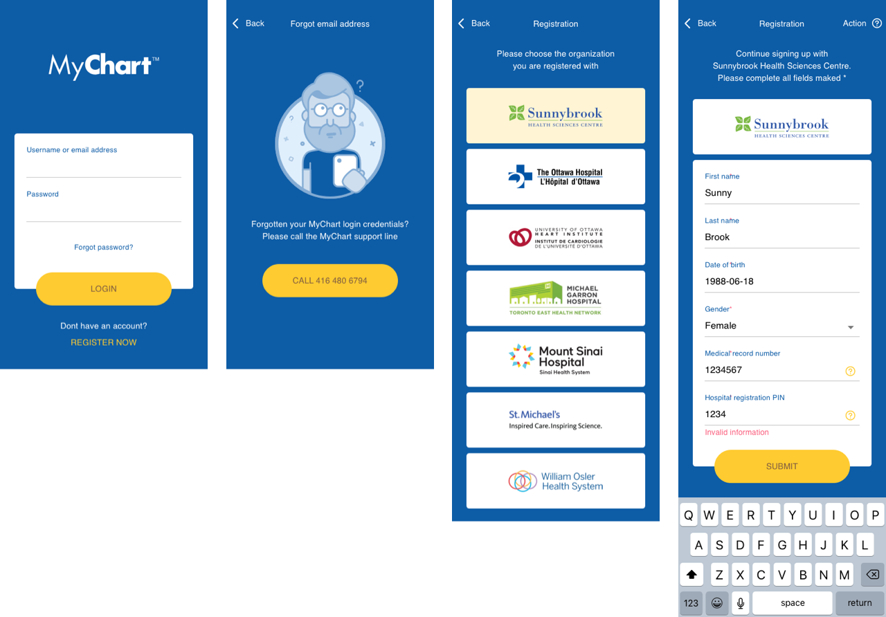 onboarding on the app